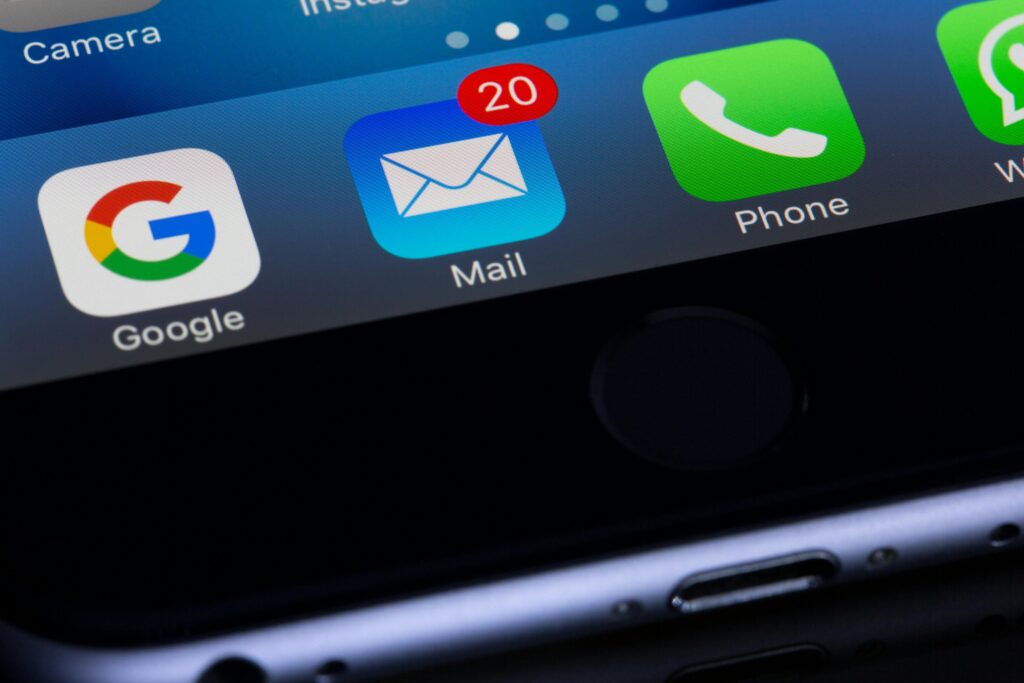pexels-tdcat-193003 Email icon in a mobile phone